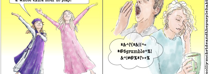 Molly McBride and Sissy celebrate Daylight Savings!